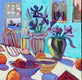 Original art for sale at UGallery.com | Table with Flowers and Bowls by James Hartman | $1,000 | oil painting | 22.5' h x 22.5' w | thumbnail 1