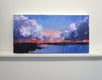 Original art for sale at UGallery.com | Beach at Sunset by Janet Dyer | $700 | acrylic painting | 12' h x 24' w | thumbnail 3