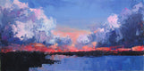 Original art for sale at UGallery.com | Beach at Sunset by Janet Dyer | $700 | acrylic painting | 12' h x 24' w | thumbnail 1