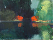 Original art for sale at UGallery.com | Bushes by Inlet by Janet Dyer | $1,000 | acrylic painting | 18' h x 24' w | thumbnail 1