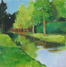 acrylic painting by Janet Dyer titled French Canal