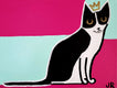 Original art for sale at UGallery.com | Queen Kitty by Jessica JH Roller | $450 | acrylic painting | 12' h x 16' w | thumbnail 4