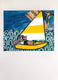 Original art for sale at UGallery.com | Reliable Sailboat by Jessica JH Roller | $700 | acrylic painting | 16' h x 20' w | thumbnail 1