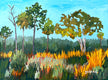 Original art for sale at UGallery.com | Palm, Pine, and Gumbo by JoAnn Golenia | $675 | acrylic painting | 18' h x 24' w | thumbnail 1