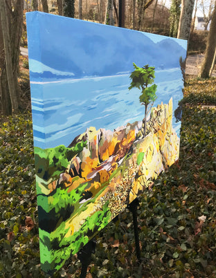 Costal Impressions - The Lone Cypress by John Jaster |  Side View of Artwork 