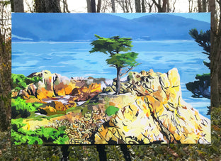 Costal Impressions - The Lone Cypress by John Jaster |  Context View of Artwork 