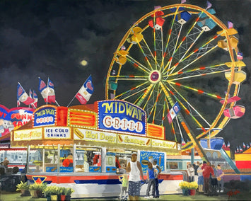 acrylic painting by John Jaster titled Midway Grill