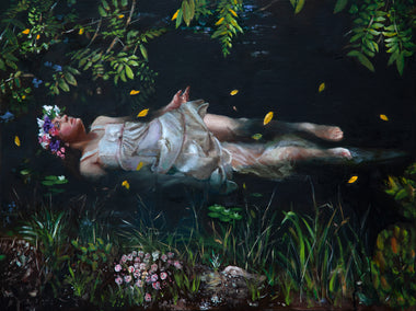 oil painting by John Kelly titled Ophelia