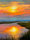 Original art for sale at UGallery.com | Sunset Reflections by Jose Luis Bermudez | $1,100 | oil painting | 20' h x 16' w | thumbnail 4