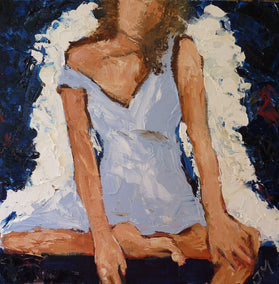 oil painting by Judy Mackey titled Blue Angel