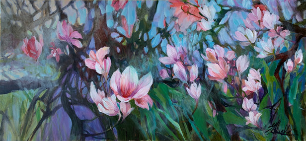 acrylic painting by Julia Hacker titled In Full Bloom