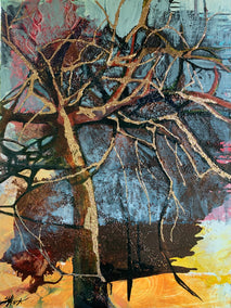 mixed media artwork by Julia Hacker titled My Kind of Tree