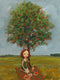 Original art for sale at UGallery.com | Breakfast under Rowan by Krzysztof Iwin | $1,750 | acrylic painting | 15.75' h x 11.81' w | thumbnail 1