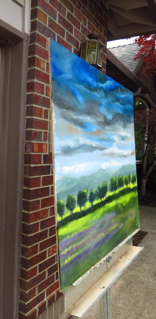 Lavender Field by Mitchell Freifeld |  Side View of Artwork 