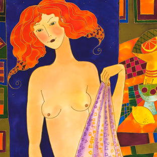 Red Head Nude by Yelena Sidorova |   Closeup View of Artwork 