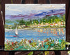 Original art for sale at UGallery.com | Across Lake Como by Lisa Elley | $325 | oil painting | 9' h x 12' w | thumbnail 3