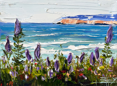 oil painting by Lisa Elley titled Carmel Beach