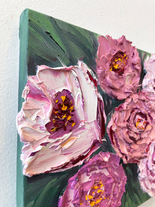 Spring Peony Bouquet by Lisa Elley |  Side View of Artwork 