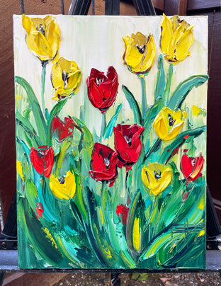 Springtime Tulips by Lisa Elley |  Context View of Artwork 