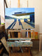 Original art for sale at UGallery.com | Long Shadows by Mitchell Freifeld | $900 | oil painting | 25' h x 35' w | thumbnail 3