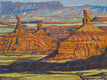 Original art for sale at UGallery.com | Evening in Valley of the Gods by Crystal DiPietro | $1,300 | oil painting | 18' h x 24' w | thumbnail 1