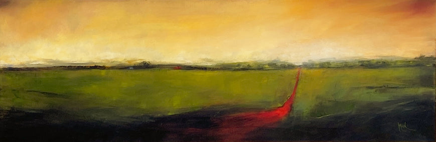 oil painting by Mandy Main titled Red Road XVI