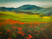 Original art for sale at UGallery.com | Superbloom in Tuscany by Mandy Main | $625 | oil painting | 8' h x 24' w | thumbnail 4