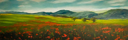 Original art for sale at UGallery.com | Superbloom in Tuscany by Mandy Main | $625 | oil painting | 8' h x 24' w | thumbnail 1