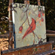 Original art for sale at UGallery.com | Tiny Red by Mary Pratt | $475 | oil painting | 16' h x 16' w | thumbnail 2