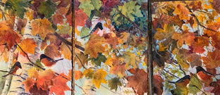 Autumn Mingle - Commission by Melissa Gannon |  Side View of Artwork 