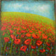 Original art for sale at UGallery.com | Monet's Poppies by Sally Adams | $600 | acrylic painting | 20' h x 20' w | thumbnail 3