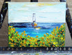 Original art for sale at UGallery.com | Sailing in Monterey by Lisa Elley | $300 | oil painting | 8' h x 10' w | thumbnail 3