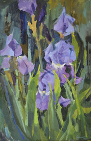 oil painting by Nadia Boldina titled Irises