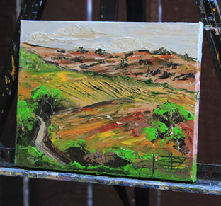 Wine Country by Lisa Elley |  Side View of Artwork 