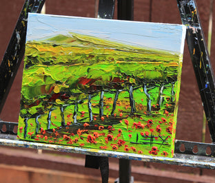 Napa Valley Greenery by Lisa Elley |  Side View of Artwork 