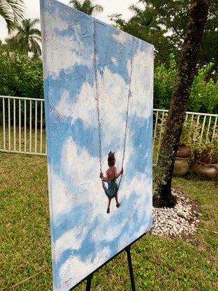 She Will Reach New Heights by Nava Lundy |  Side View of Artwork 