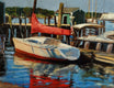 Original art for sale at UGallery.com | Newport Yacht by Jonelle Summerfield | $575 | oil painting | 14' h x 18' w | thumbnail 1