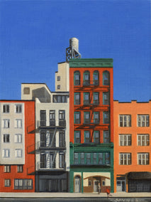 oil painting by Nick Savides titled On the Bowery