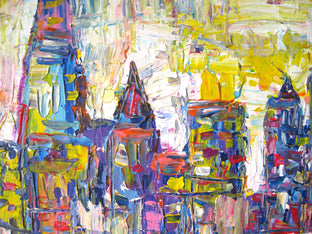 New York Skyline by Natasha Tayles |   Closeup View of Artwork 