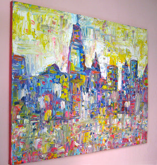 New York Skyline by Natasha Tayles |  Side View of Artwork 