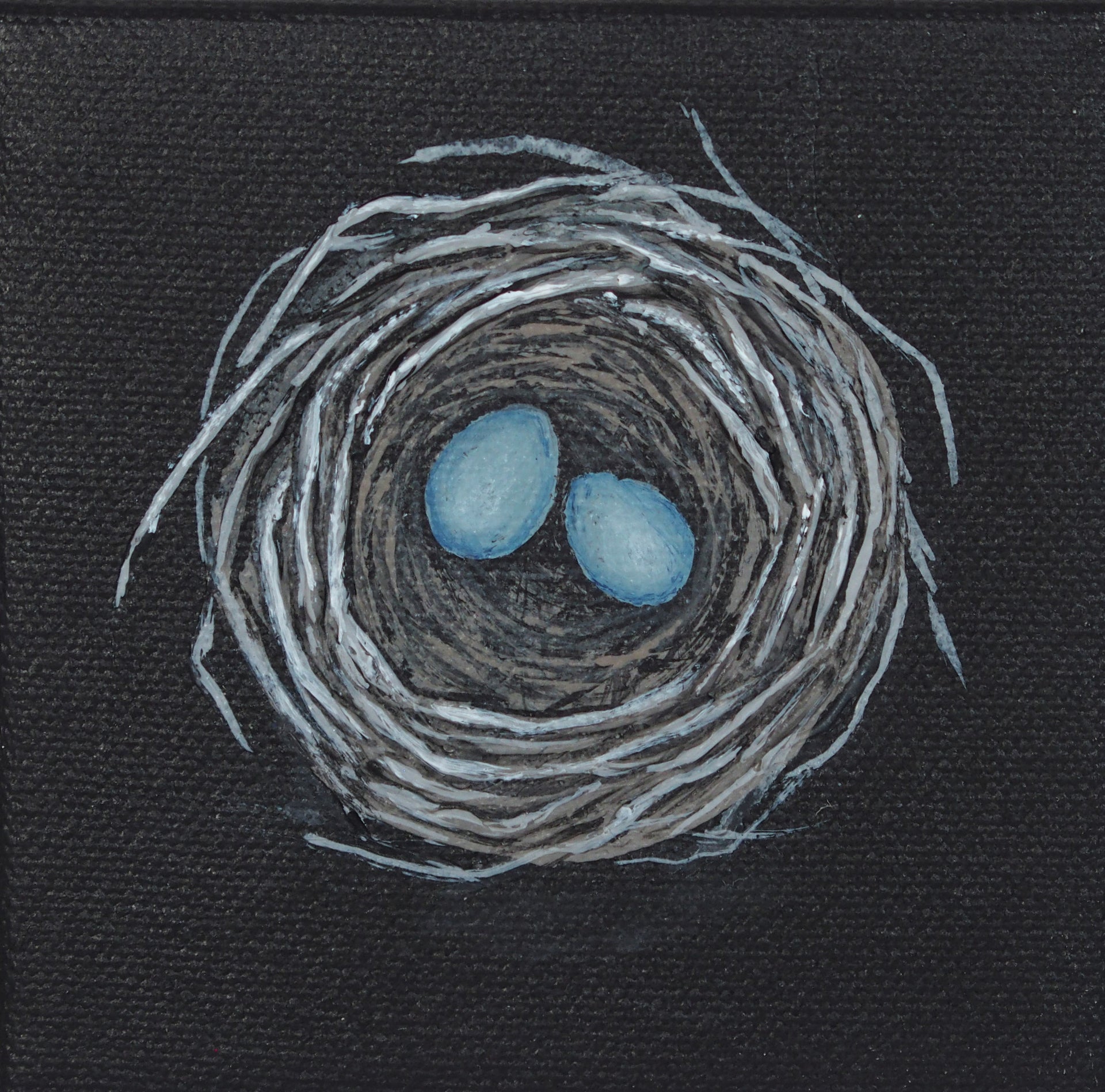 Nest Blue Eggs By Jennifer Ross Acrylic Painting Ugallery