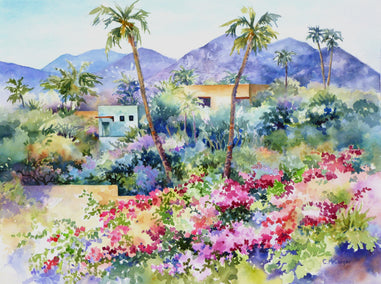 watercolor painting by Catherine McCargar titled Oasis