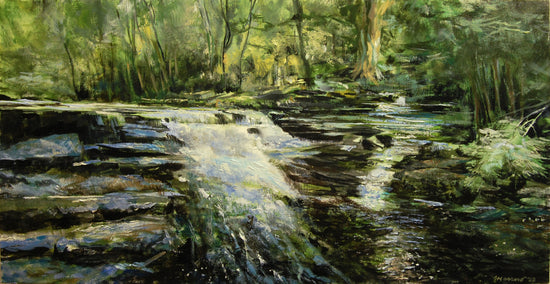 oil painting by Onelio Marrero titled Rushing Streams