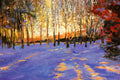 Original art for sale at UGallery.com | Sunset on the River Trail by Onelio Marrero | $900 | oil painting | 14' h x 18' w | thumbnail 4