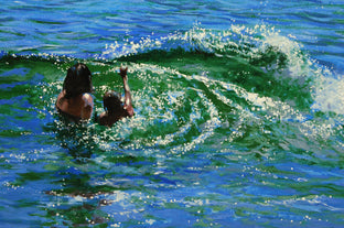 Timing the Waves by Onelio Marrero |   Closeup View of Artwork 