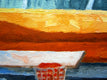 Original art for sale at UGallery.com | Orange Awning by Mitchell Freifeld | $475 | oil painting | 18' h x 22' w | thumbnail 2