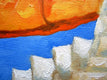 Original art for sale at UGallery.com | Orange Awning by Mitchell Freifeld | $475 | oil painting | 18' h x 22' w | thumbnail 3
