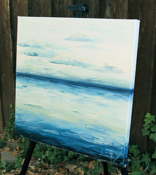 Ombre Horizon by Lisa Elley |  Side View of Artwork 