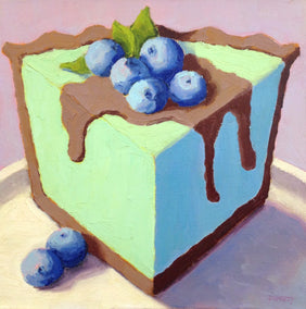 oil painting by Pat Doherty titled Grasshopper Pie