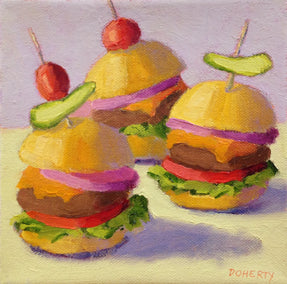 oil painting by Pat Doherty titled Sliders